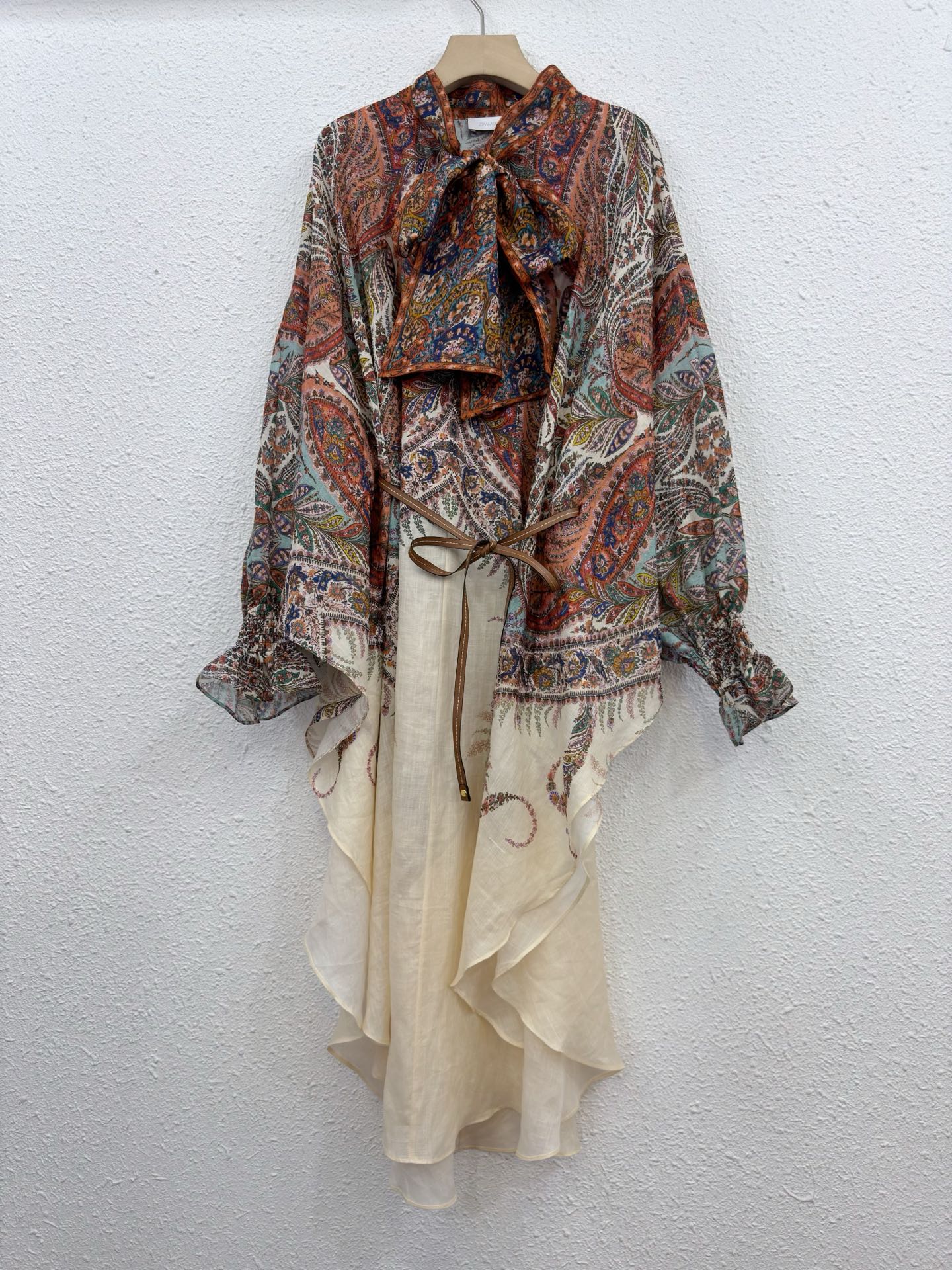 Elegant Ramie Print Dress with Adjustable Straps – Lightweight & Breathable