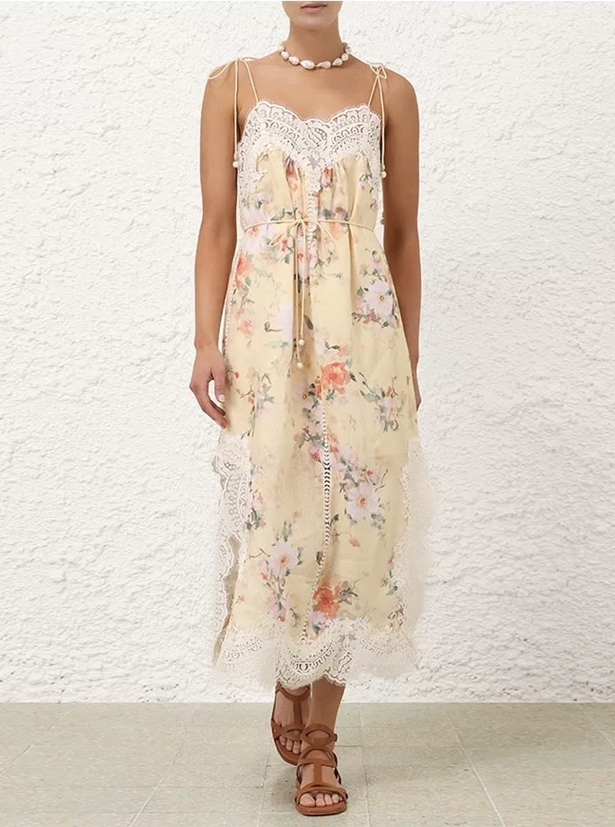 Elegant Linen Blend Floral Lace Dress - Perfect for Spring & Summer 6 i1746239684423 9193 0 8