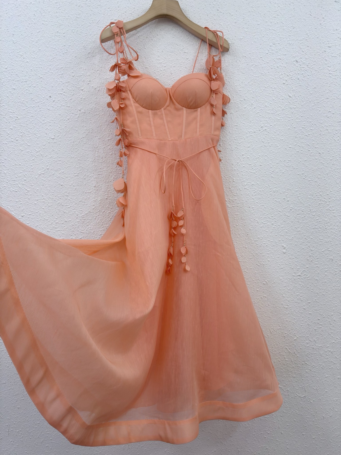 Elegant Floral Lace-Up Silk Linen Dress - Chic & Unique Design 4 i1746245898808 6318 0 2