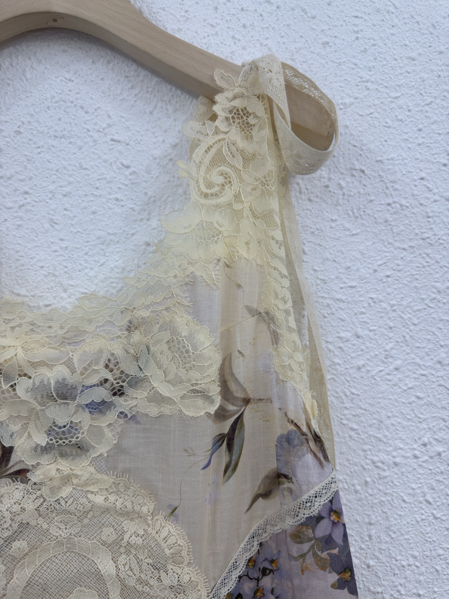 Elegant Floral Print Lace Cotton Dress with Shoulder Tie Straps 7 i1754028999641 2778 0 7