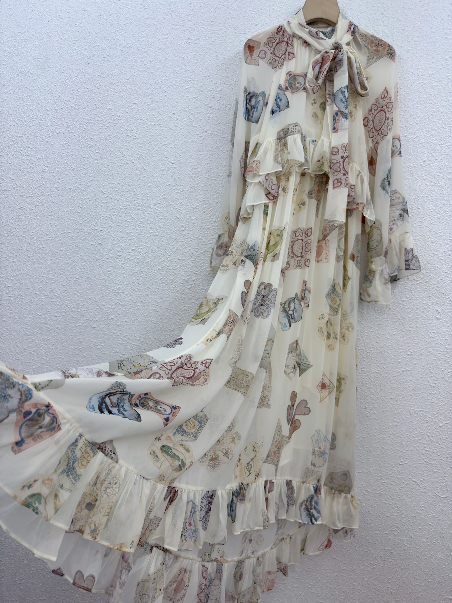 Elegant Silk Floral Print Irregular Hem Dress – Chic & Unique Design