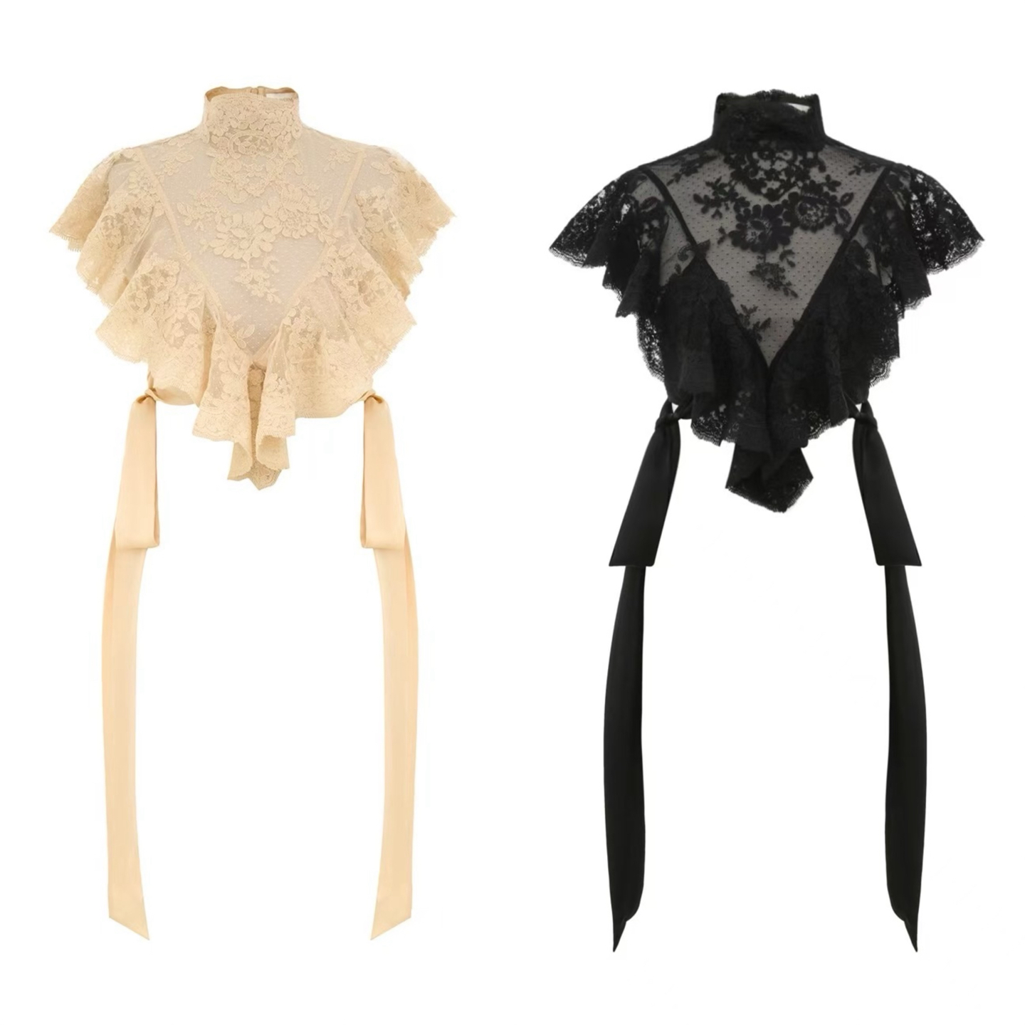 Lace See-Through Tie Top - Trendy and Versatile Fashion Blouse 10 i1757144846502 5311 0 8
