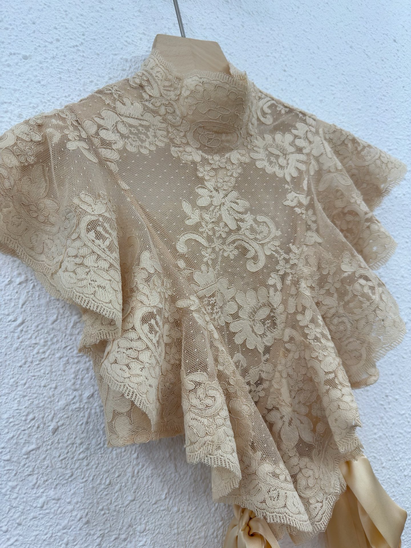 Lace Sheer Ribbon Top - Fashionable and Versatile Blouse 3 i1757750395652 7395 0 4