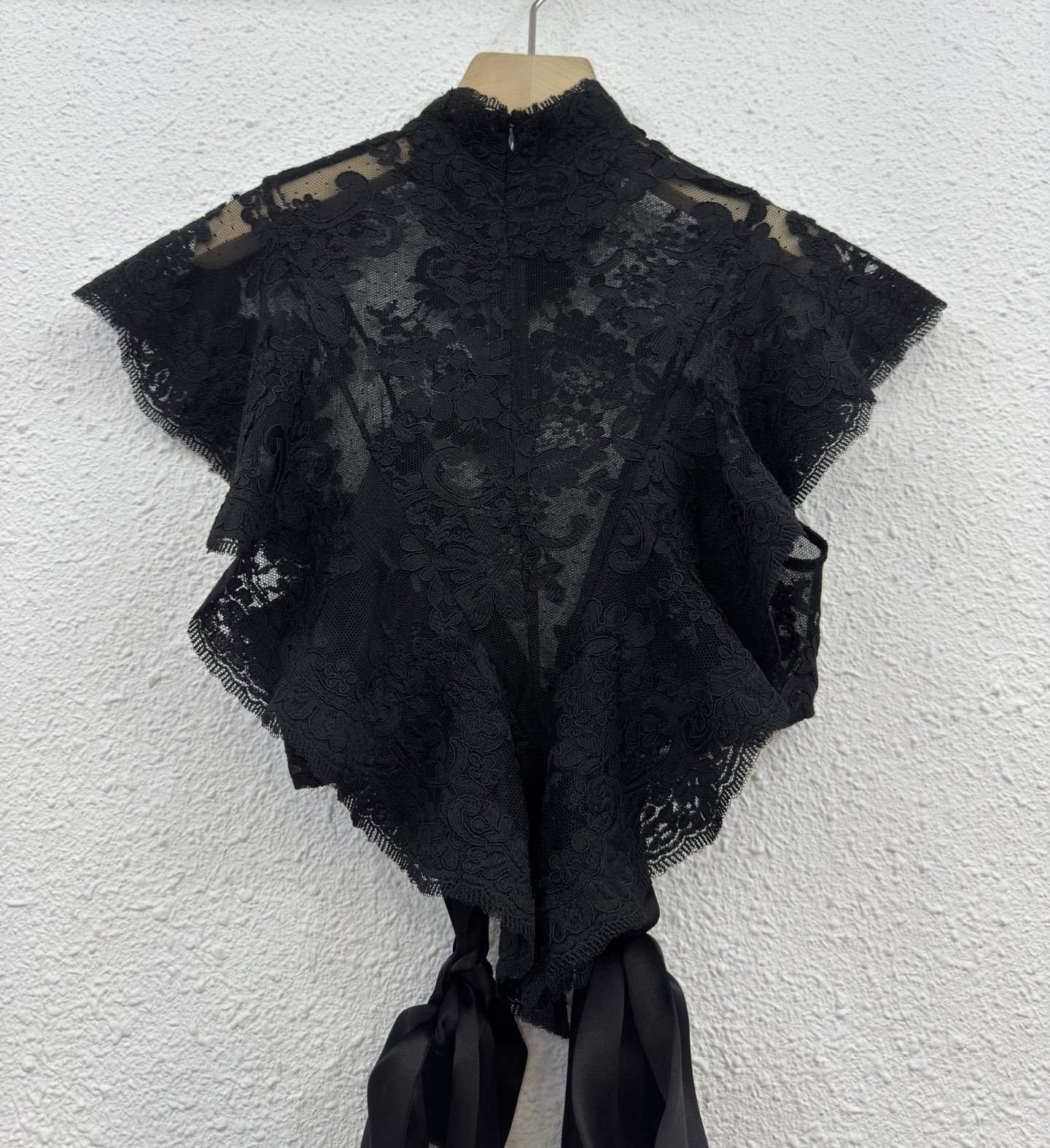 Elegant Lace See-Through Top with Ribbon Detail - Versatile & Chic 5 i1757917855678 6241 0 4