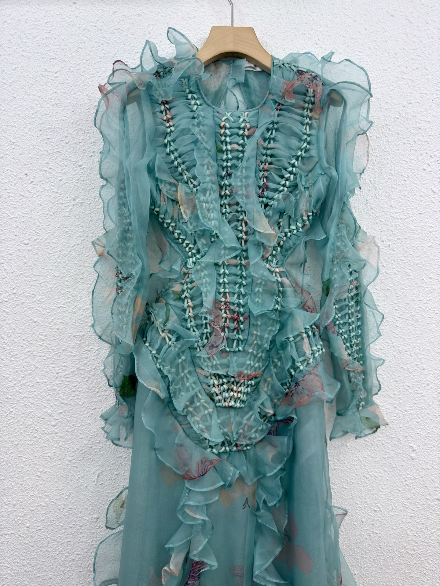Elegant Backless Silk & Organza Woven Slit Dress - Luxurious & Chic 3 i1761456328799 789 0 1