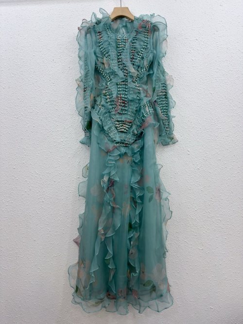 Elegant Backless Silk & Organza Woven Slit Dress - Luxurious & Chic 22 Elegant Backless Silk & Organza Woven Slit Dress – Luxurious & Chic