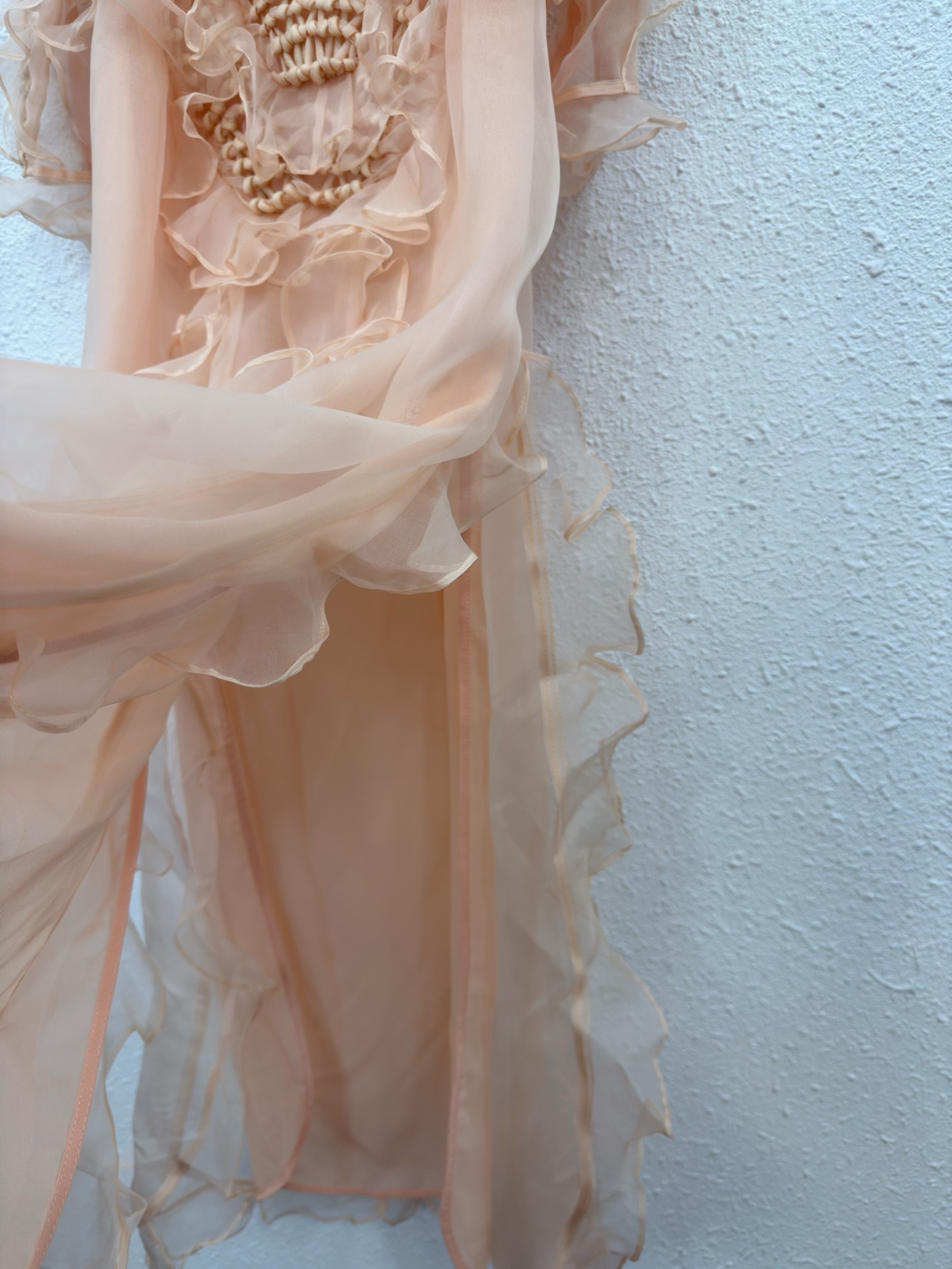 Elegant Backless Silk & Organza Woven Slit Dress - Luxurious & Unique Design 7 i1761456623486 4279 0 5
