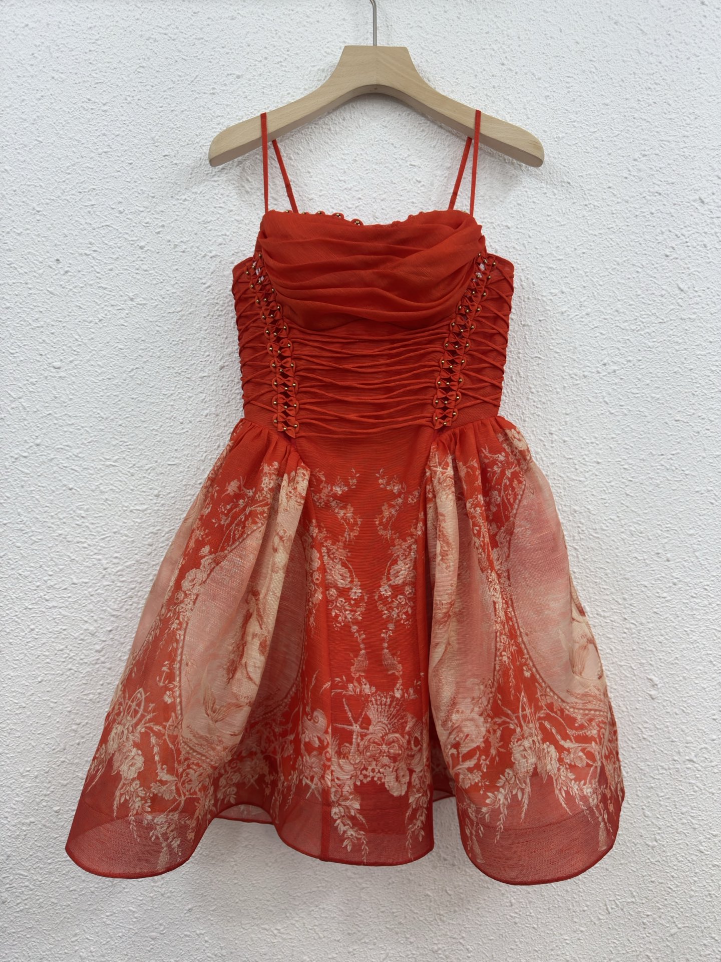 Elegant Silk Linen Printed Sling Dress – Breathable & Stylish Summer Outfit