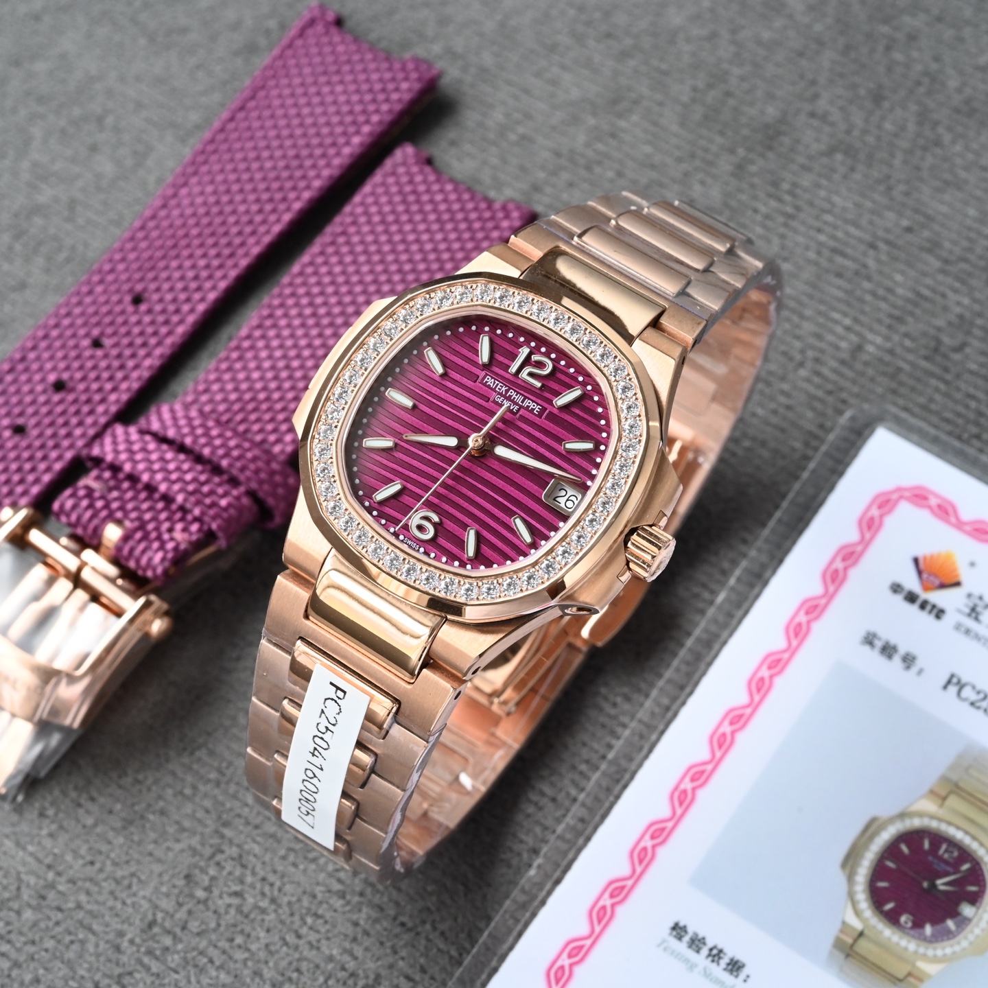 Elegant Beagle Parrot Snail Watch with Real Diamonds and Swiss Movement.