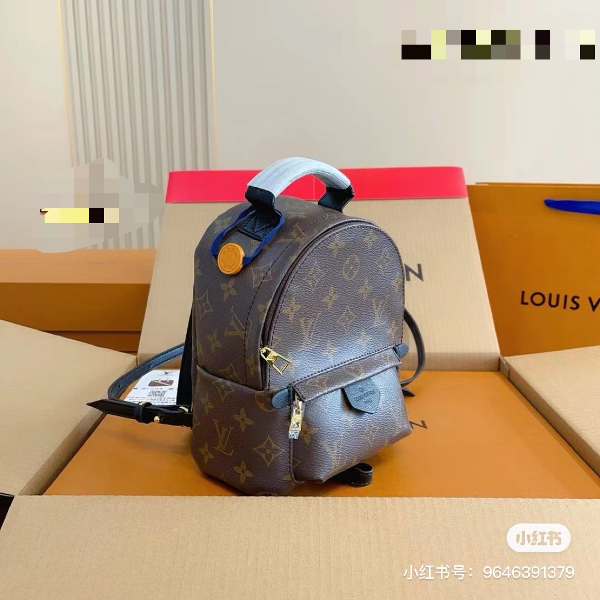 Back view of a premium leather crossbody bag