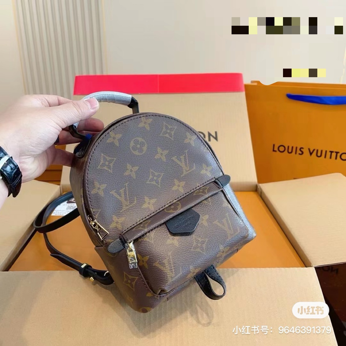 Model wearing leather crossbody bag