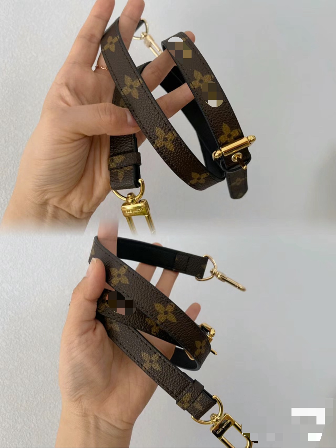 Shoulder strap attached to a bag