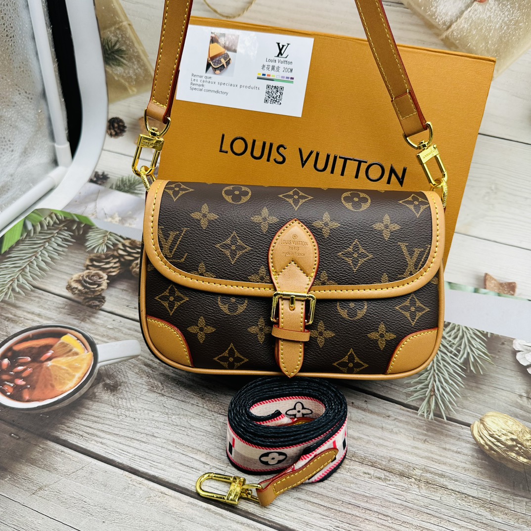 Leather crossbody bag front view