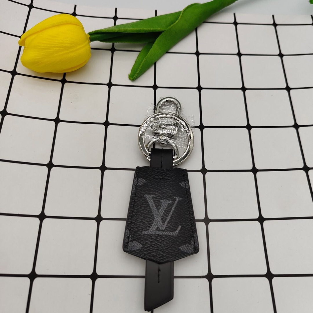 Leather Shield Keychain - Leather Texture