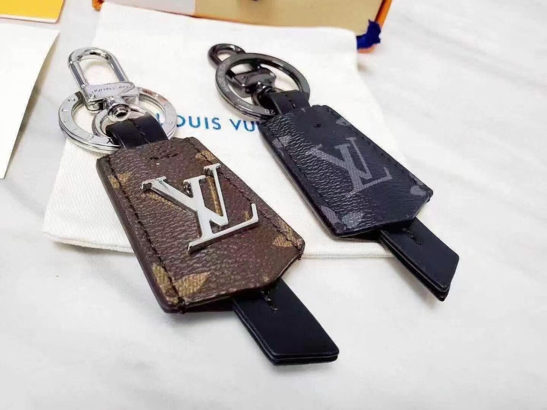 Leather Shield Keychain - Front View