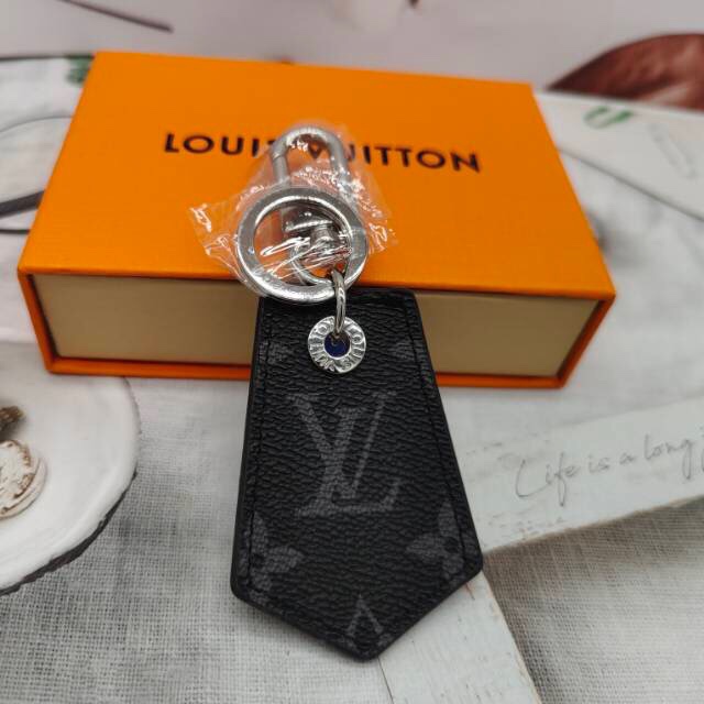 New Leather Shield Keychain - Close up of stitching