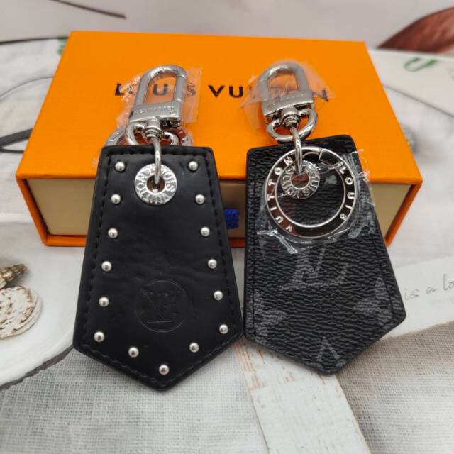 New Leather Shield Keychain - Front View