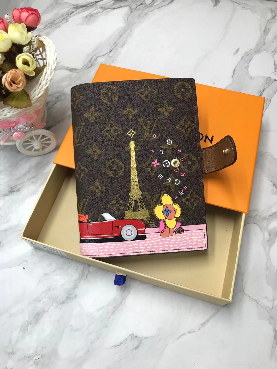 Leather notebook with pen holder