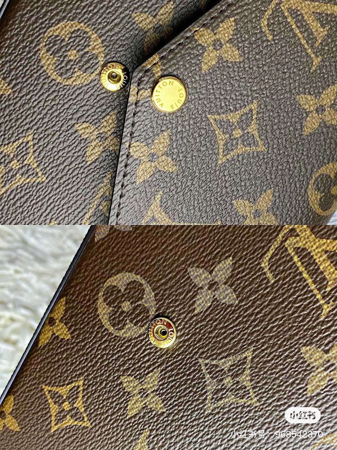 A person holding a leather wallet from the set.