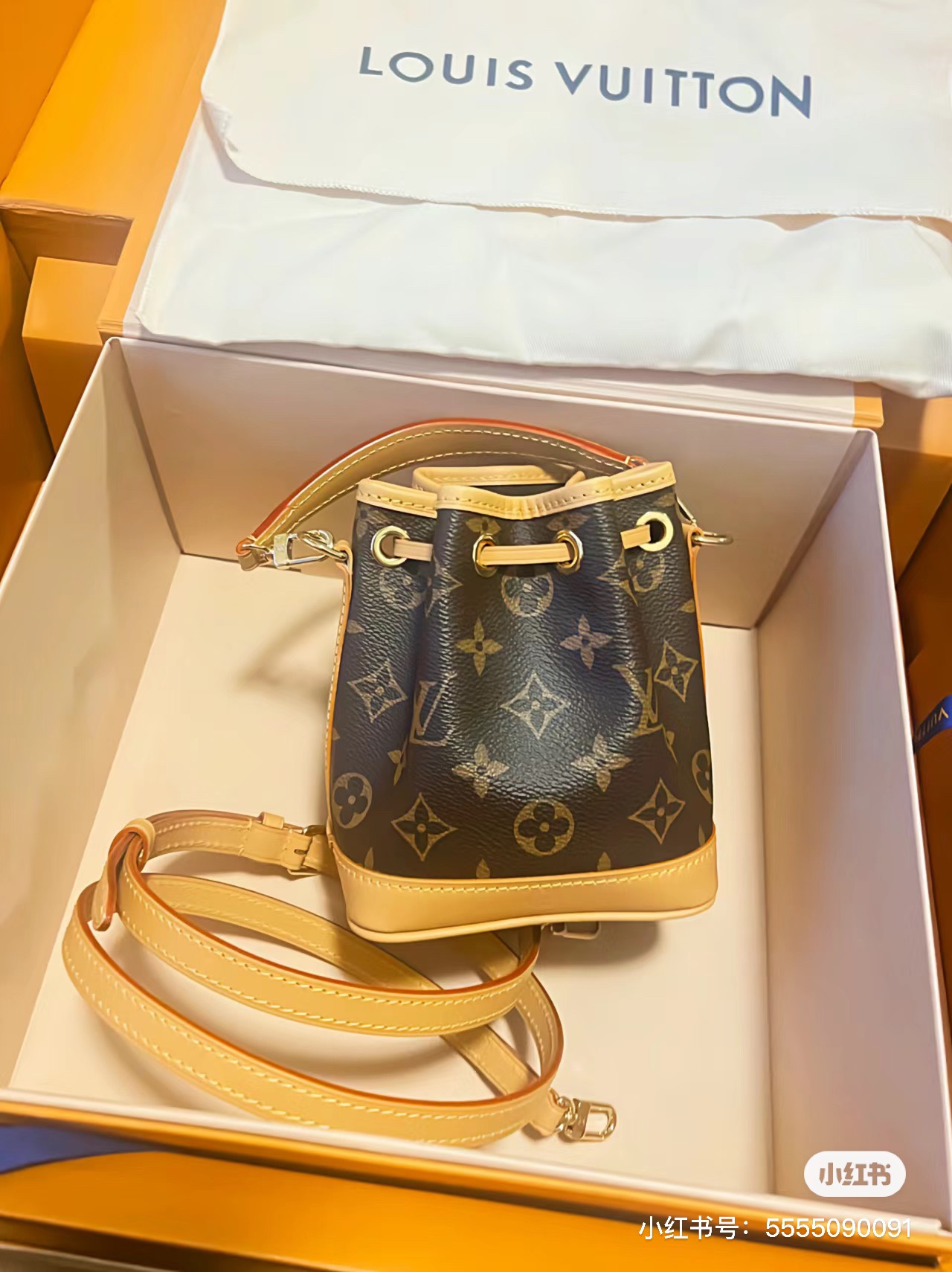 Classic leather crossbody bag front view