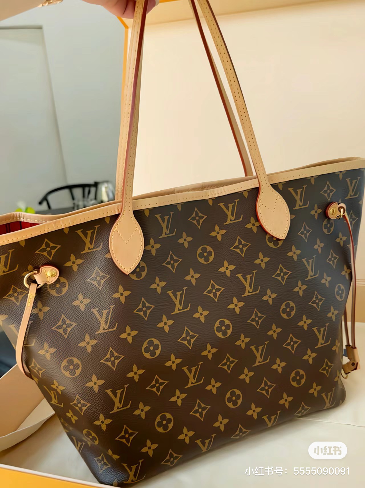 Close-up detail of the leather texture