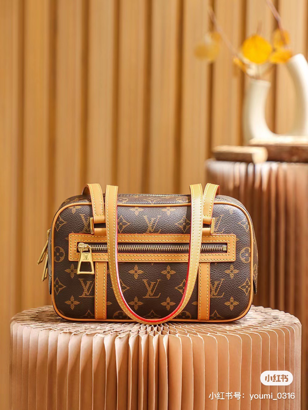 Stylish leather crossbody bag, front view