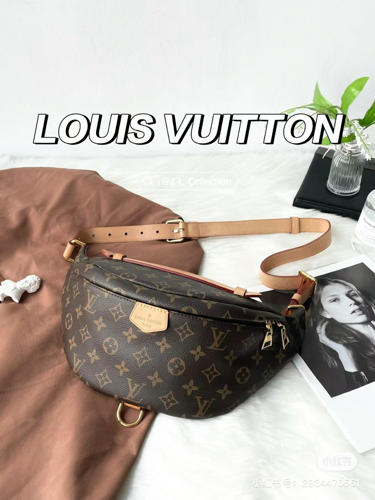 Leather crossbody bag front view