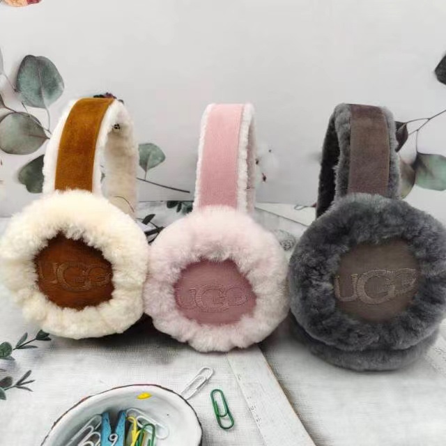 Australian wool ear muffs, front view