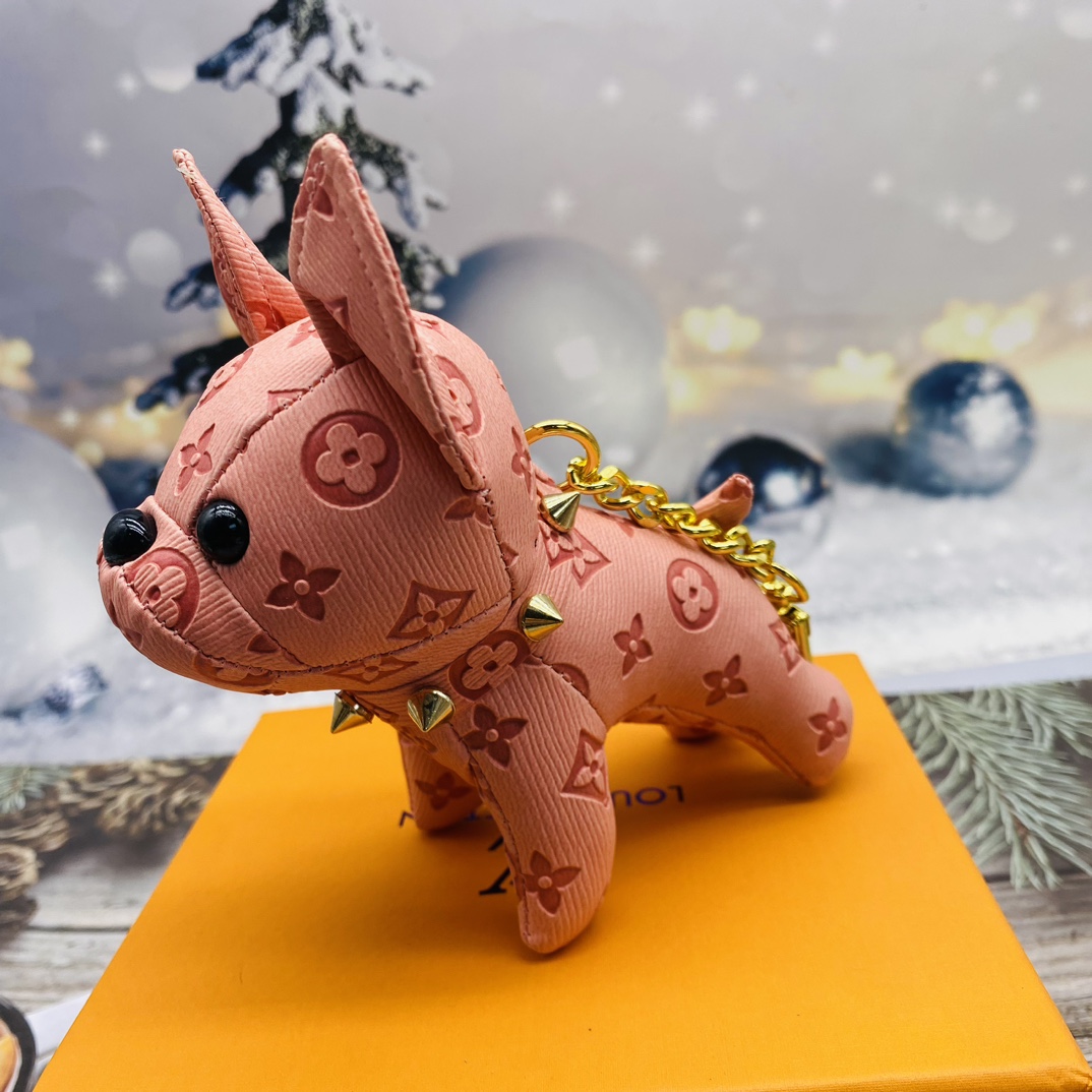 French bulldog keychain in hand