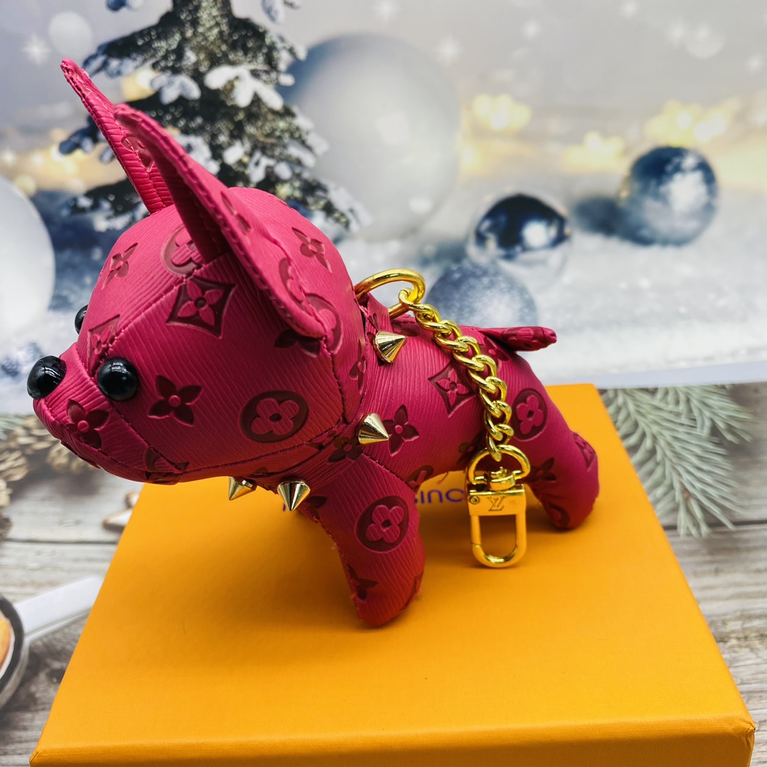 French bulldog keychain with keys attached