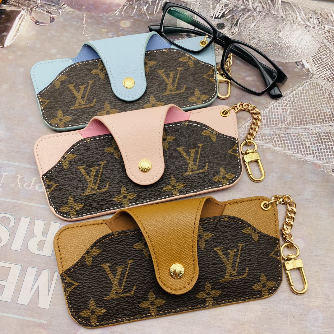 Leather eyeglass case front view