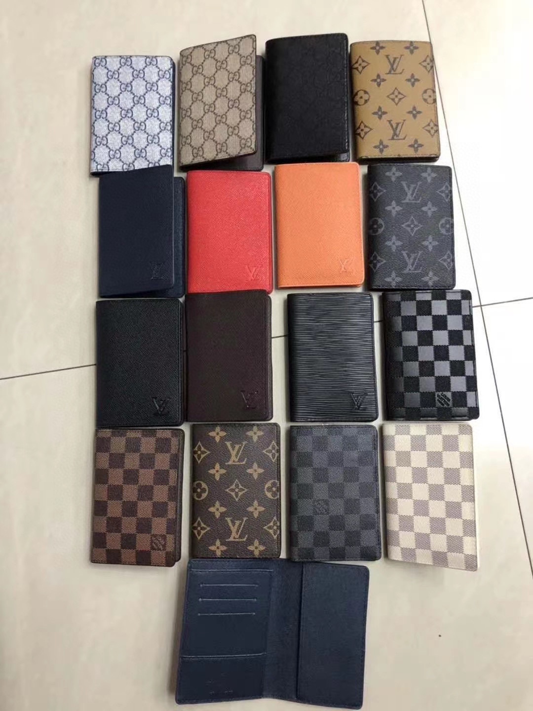 Leather passport cover front view