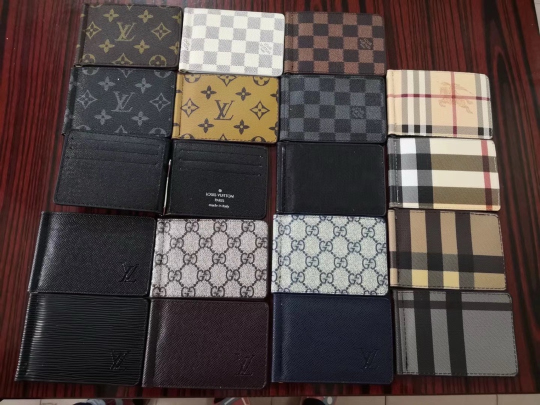 Leather passport holder front view