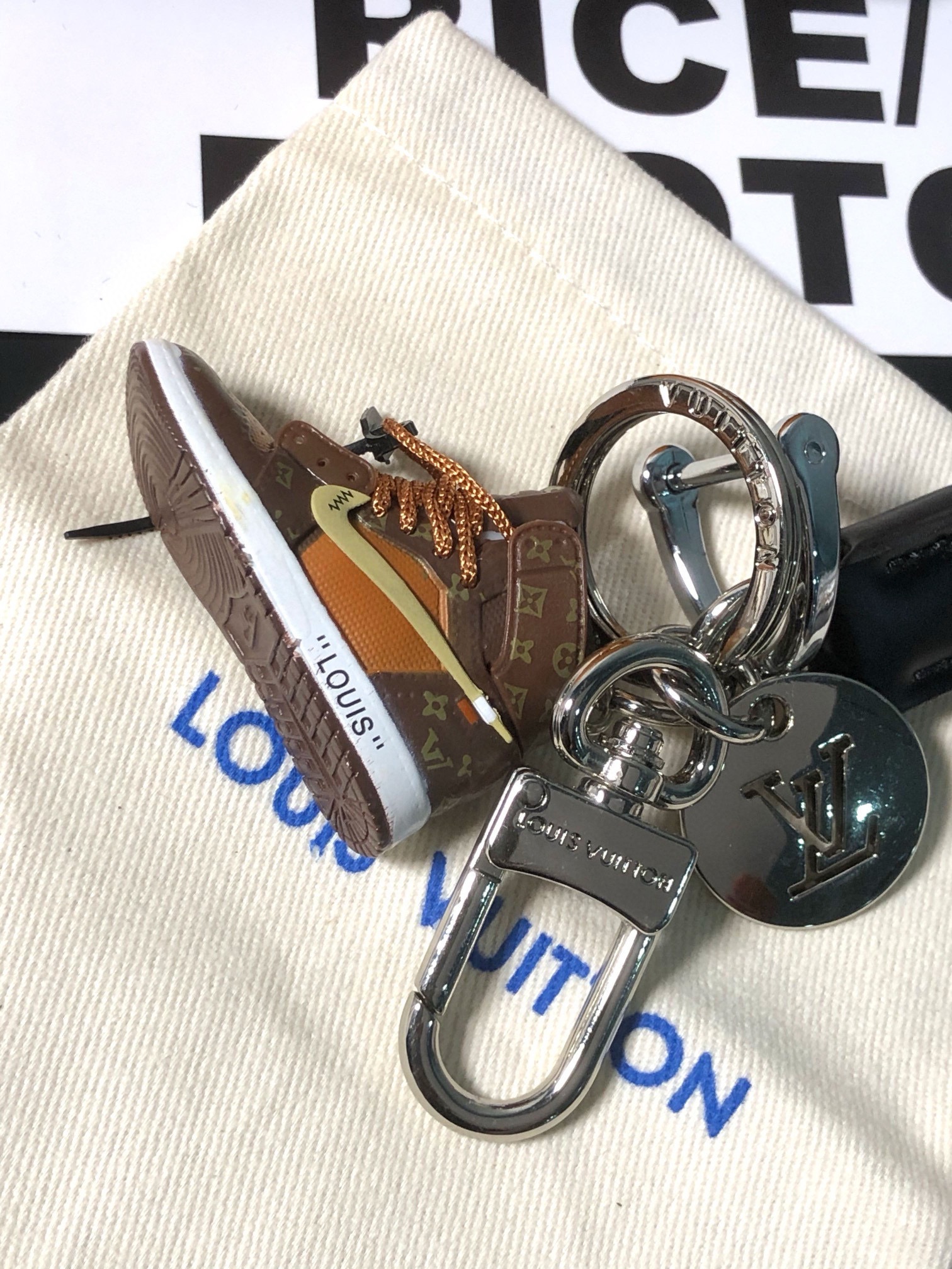 LV Nike Keychain ring