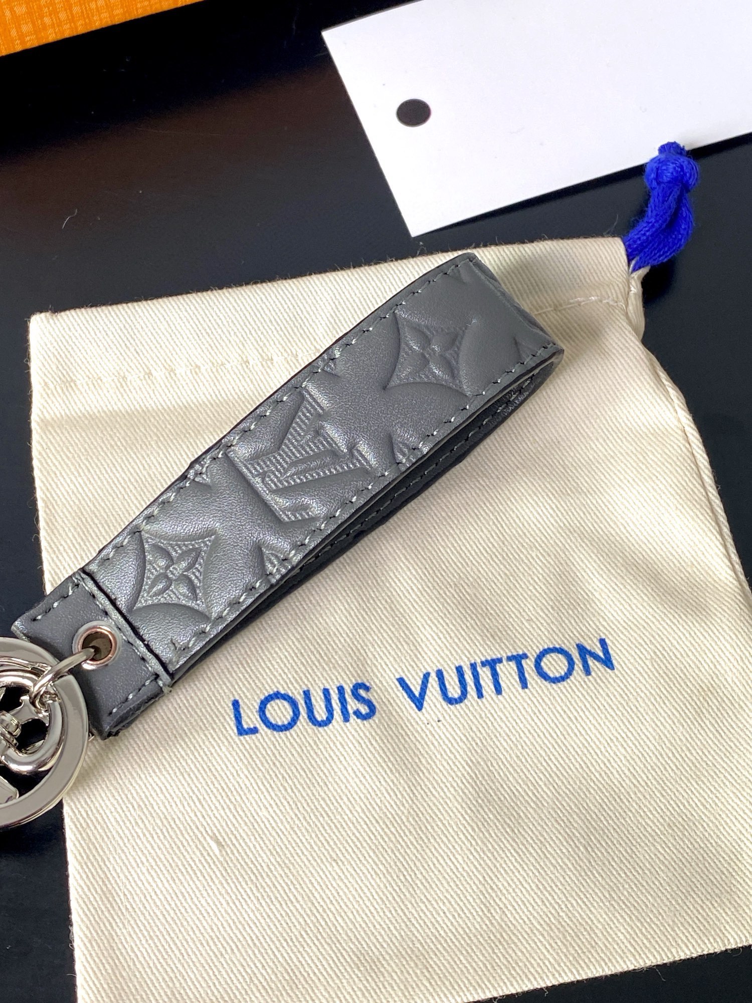 leather keychain bag charm