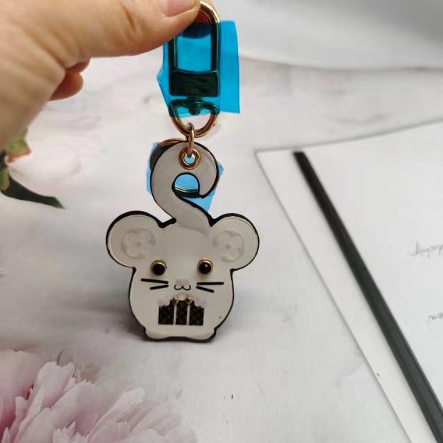 Leather keychain texture