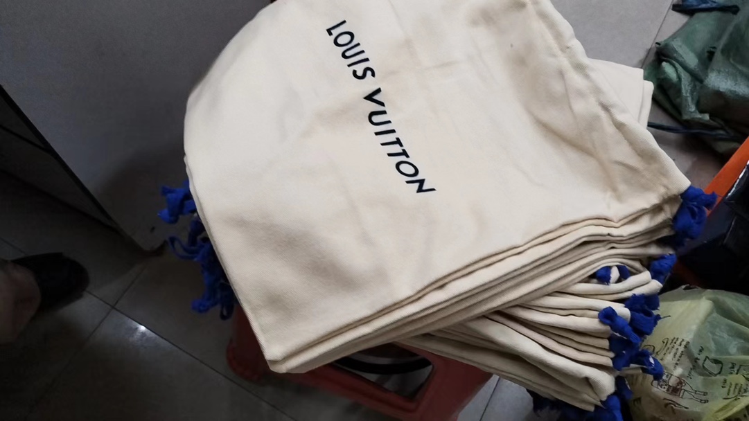 Front view of handbag dust bag
