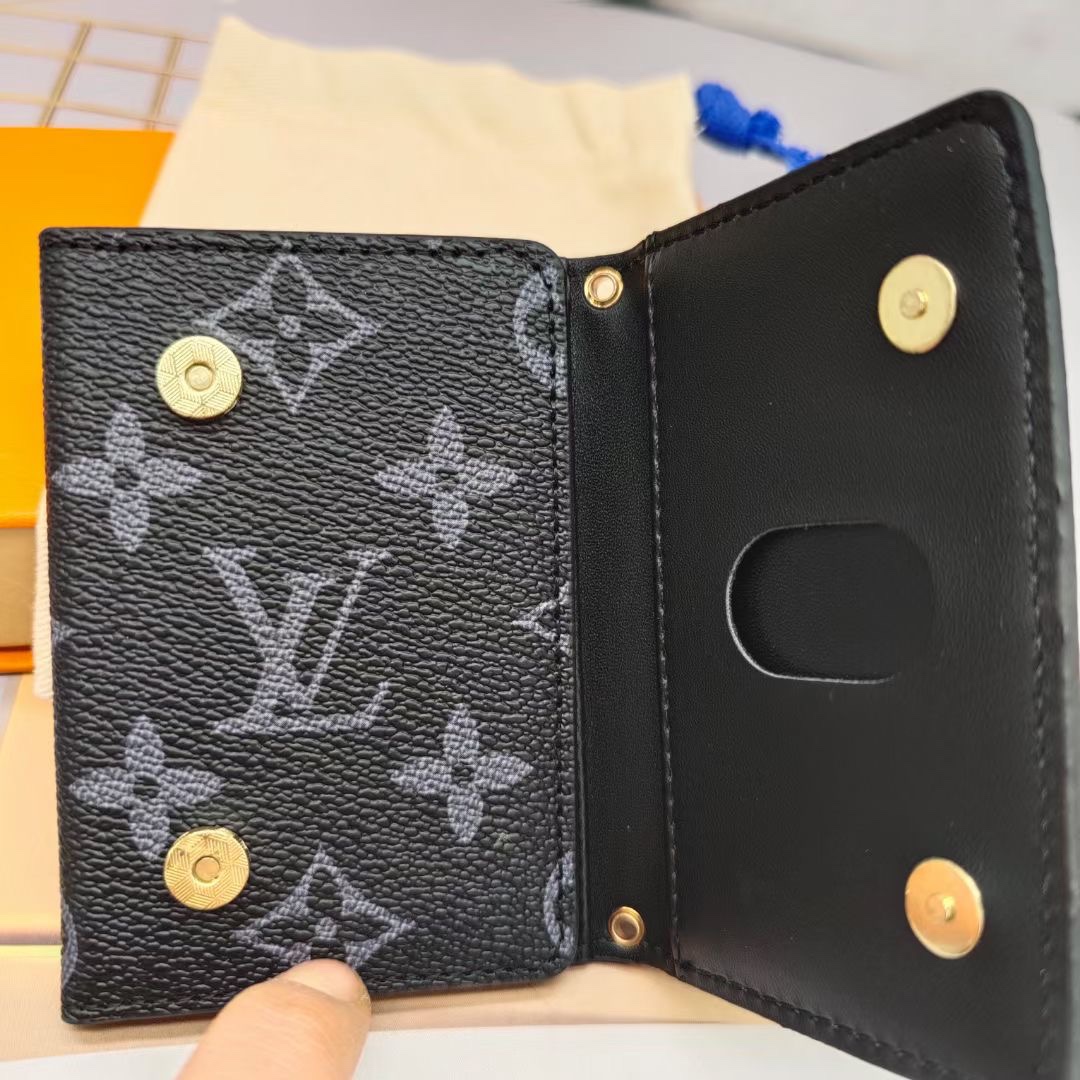 Close-up of the leather texture on a card holder