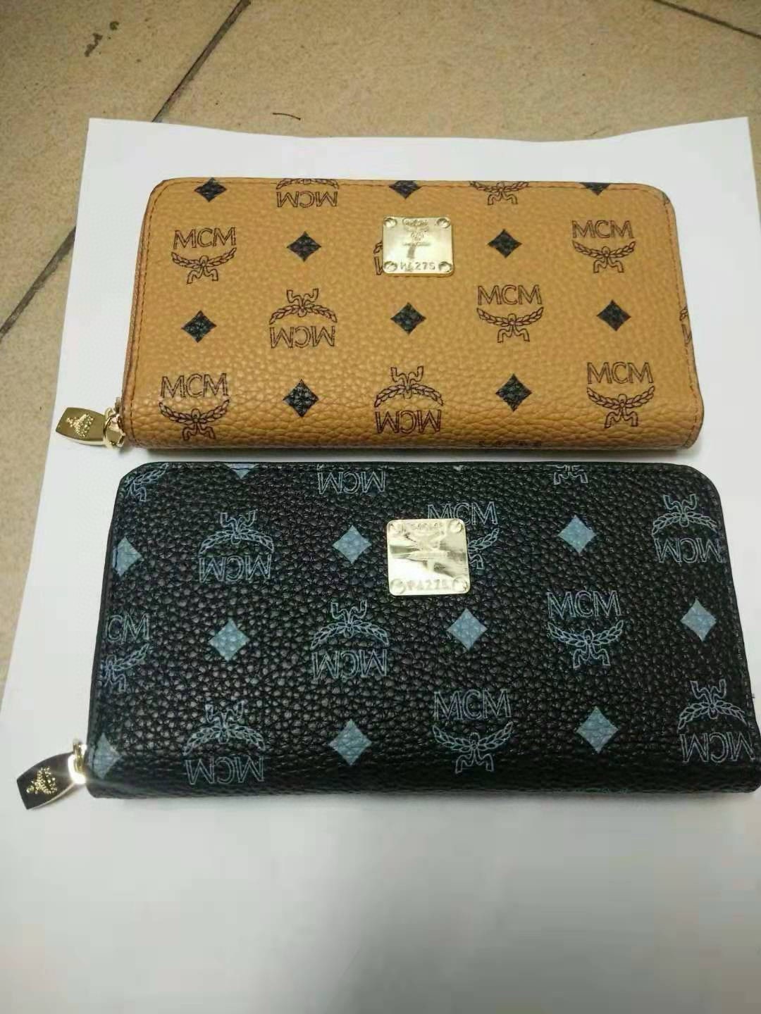 MCM leather wallet front view