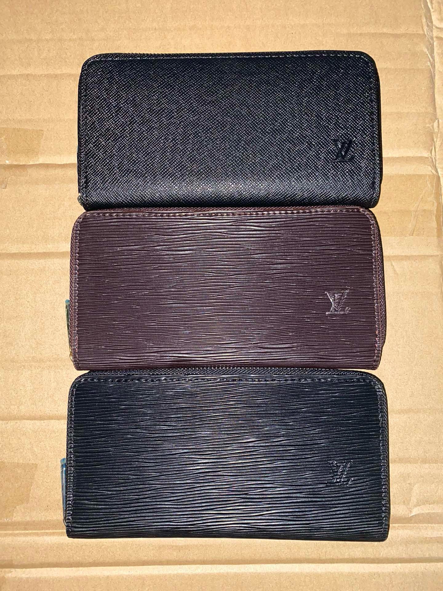 Luxury leather wallet front view