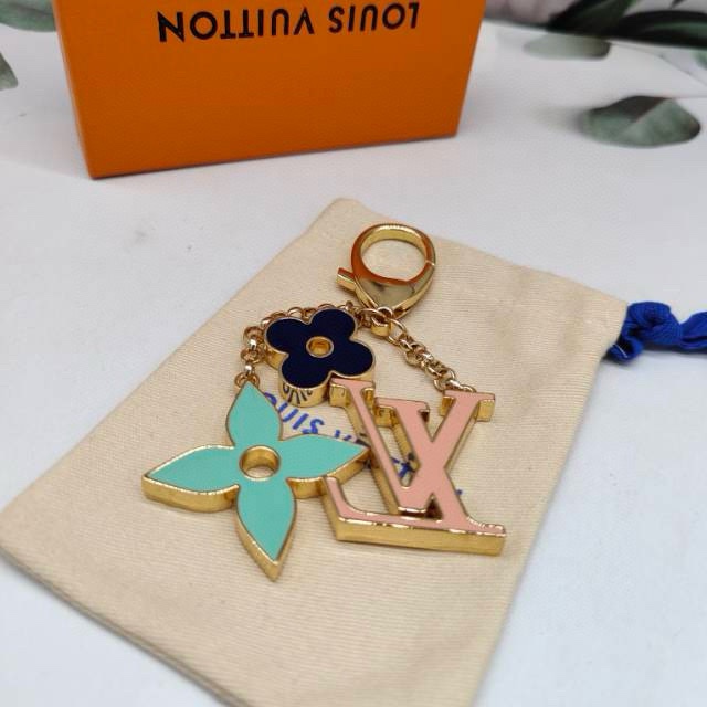 Keychain with keys close up
