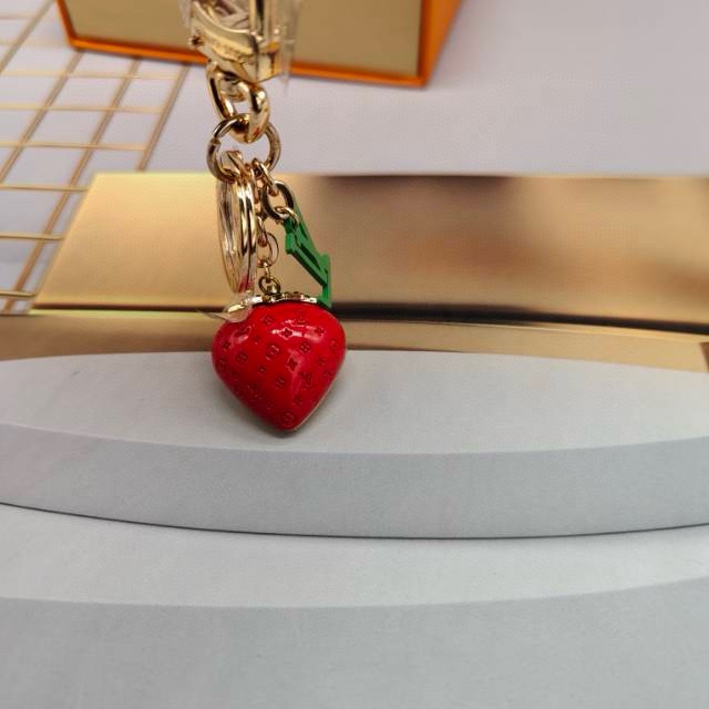 Leather keychain different angle