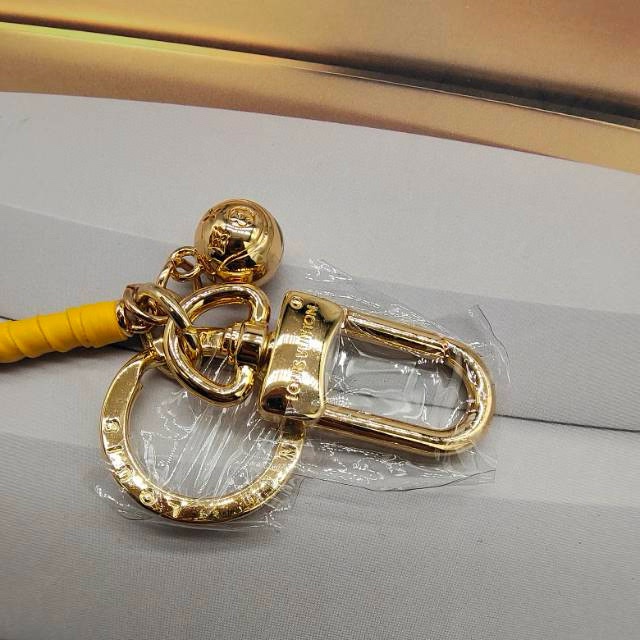 Leather key ring in hand