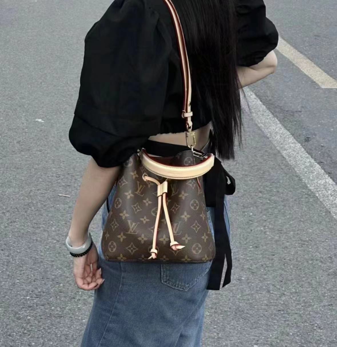 Genuine leather crossbody bag front view