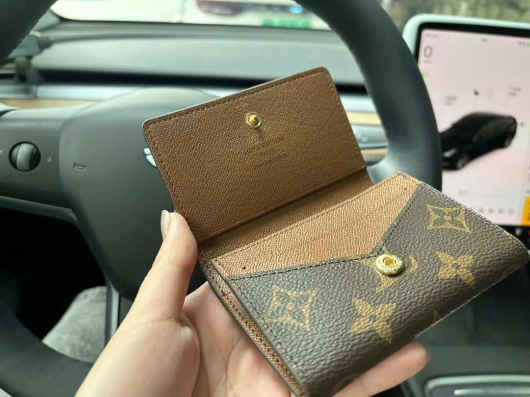 Card holder interior showing card slots