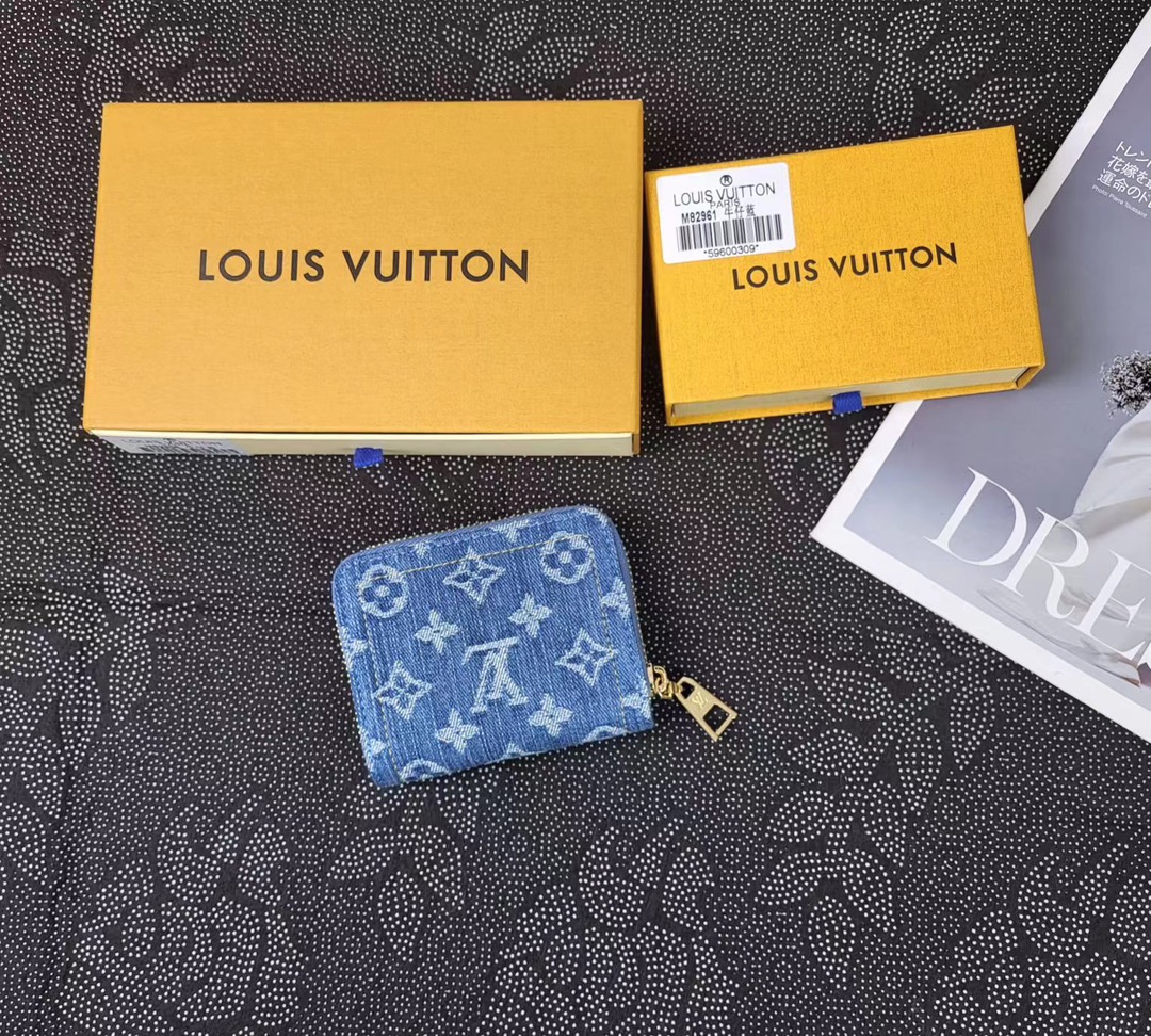 Leather wallet interior view