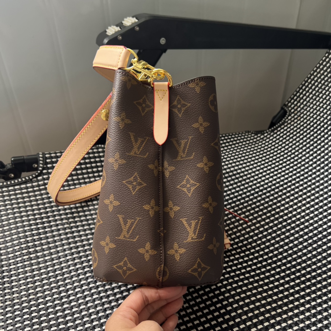 Back view of luxury leather crossbody bag