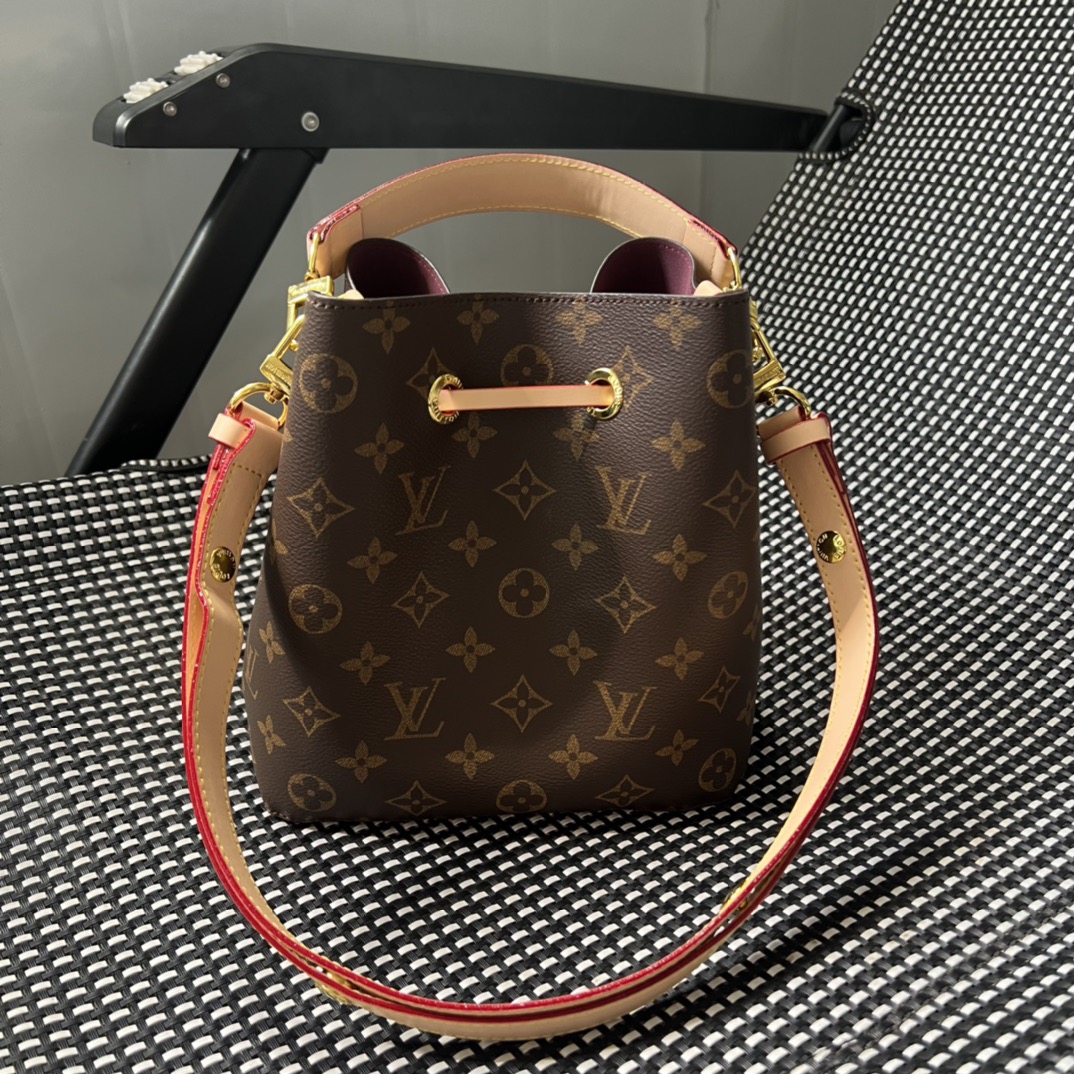 Model wearing luxury leather crossbody bag