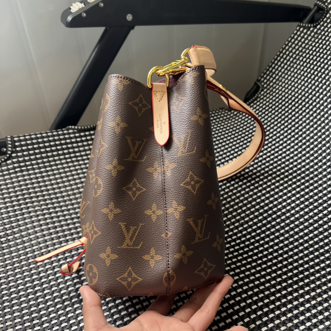 Side view of luxury leather crossbody bag