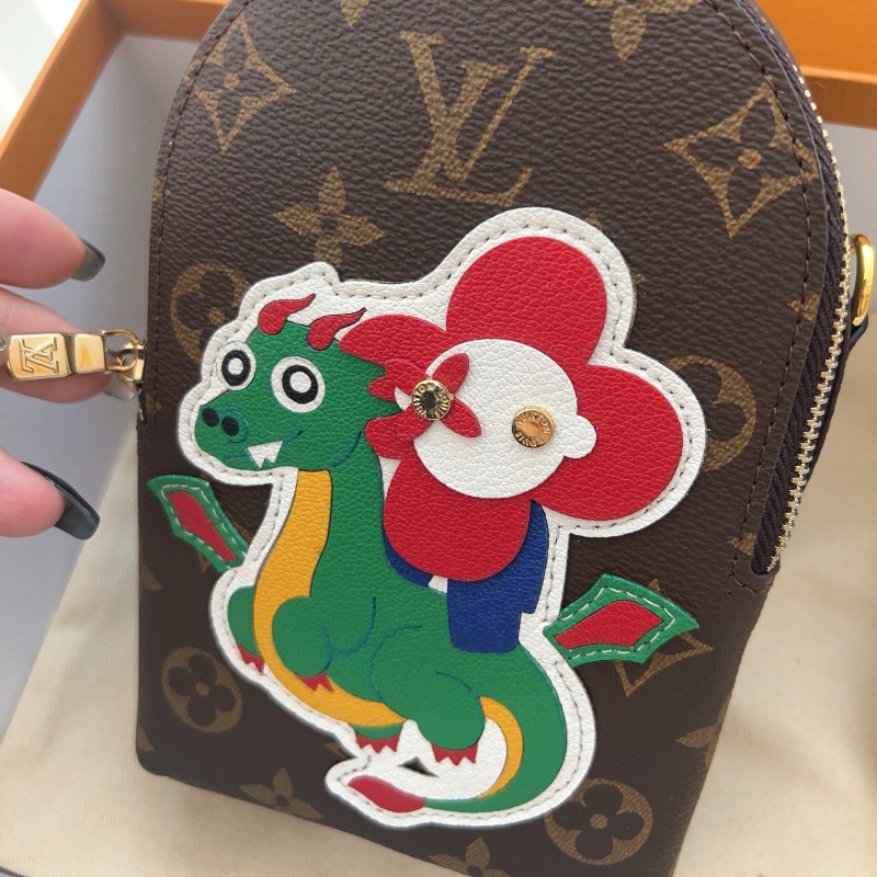 Green Dragon Leather Crossbody Bag interior view